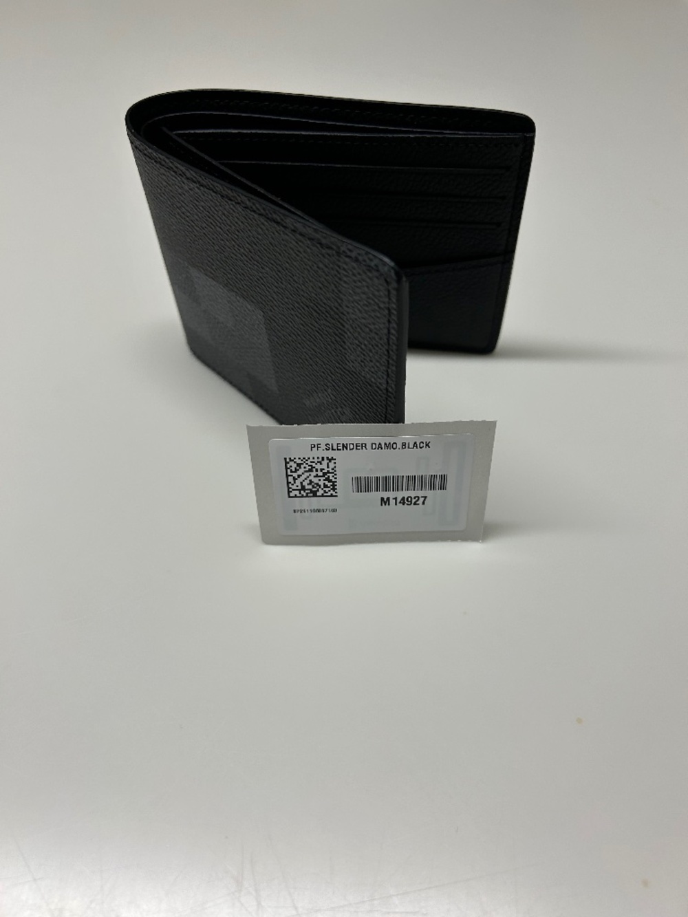 LOUIS VUITTON Slender Wallet Black Damoflauge M midel-7062